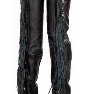 Chaps en cuir pour femmes de haute qualité et tendance 2025, couleur unie, best-seller, prix bas, chaps en cuir pour femmes - Product Image 5