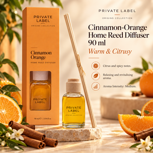 Difusor de Aromas de Canela y Naranja de Marca Privada 90ml OEM |   Fragancia Cítrica Especiada para el Hogar |   Hecho en España, UE - Product Image 2