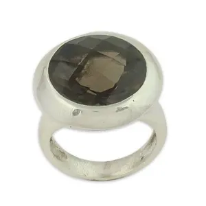 Anillo Boho Hecho a Mano con Topacio en Plata 925, Anillo de Cóctel para Mujer, para Bodas y Uso Diario - Product Image 3