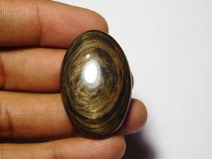 Cabujones de obsidiana con brillo de cobre Obsidiana con brillo de cobre Aspecto impresionante y forma Wow Piedra suelta Pulida a mano 49Cts Wow Precios bajos - Product Image 3