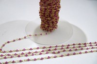 Chaîne de chapelet en laiton à facettes de 2 mm pour la fabrication de bijoux