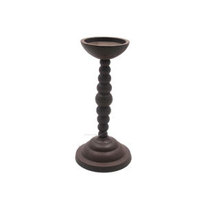 Hot Selling Metal <b>Candle</b> Pillar <b>Holder</b> Black Color For Home Wedding Christmas Tabletop Lighting Decor Handmade Bulk - Product Image 4