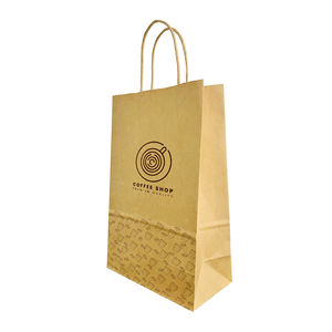 Nuevo embalaje marrón ecológico, bolsas de papel con asa para restaurante personalizadas para pedidos para llevar - Product Image 2