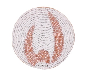 Good Quality Round Custom Seed Beaded Different Design <b>Cork</b> Drinking <b>Coaster</b> Household Accessories - Product Image 1