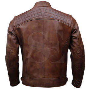 Veste de moto en cuir pour homme Vestes en cuir imperméables pour moto de course à vendre - Product Image 3
