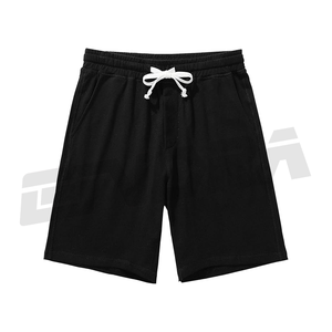 กางเกงขาสั้นผ้าฝ้ายทรงหลวมเอวเชือกผูกสำหรับผู้ชายใส่สบายระบายอากาศได้ดีเหมาะสำหรับใส่ในฤดูร้อน - Product Image 1