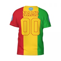 Camiseta de Fútbol Unisex Personalizada al por Mayor, Último Diseño, Sublimación, Manga Corta, Logotipo Frontal, Corte Automatizado, Servicio OEM para Adultos