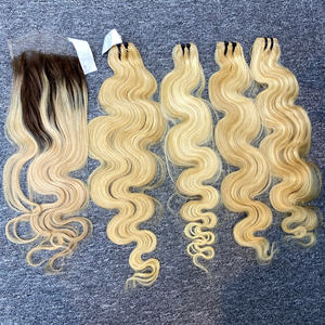 Extensions de Cheveux Humains Vierges Vietnamiens Trame Unique Style Super Vague Ondulé Corps Blonde Couleur Usine Hairvietnam - Product Image 5