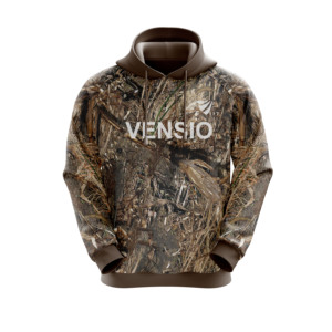 Sweat à capuche unisexe 100 % polyester respirant en polaire 330g, personnalisable pour homme, modèle hiver vierge avec logo frontal uni pour la chasse - Product Image 1