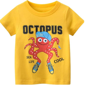 T-shirt à manches courtes en coton tricoté pour garçon, écologique, séchage rapide, vêtements de boutique, vêtements d'été pour enfants, fabriqué au Bangladesh - Product Image 2