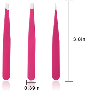 Ensemble de pinces à épiler professionnelles en acier inoxydable, 3 pièces - Product Image 2