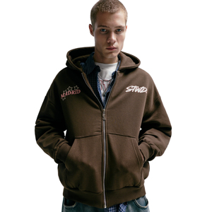 Sweat-shirt en molleton d'hiver en coton lourd à impression personnalisée de haute qualité, sweat-shirt uni teint pour homme et femme - Product Image 2