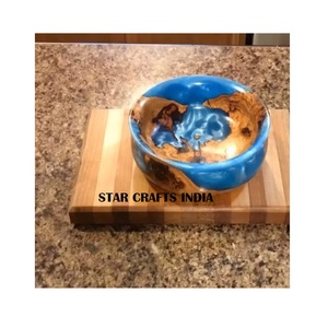 ชาม100% ทำจากไม้และเรซินเป็นมิตรกับสิ่งแวดล้อมทำจากไม้ธรรมชาติทำด้วยมือสำหรับใช้ในบ้าน - Product Image 6