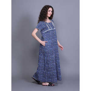 Bata de dormir para mujer 100% algodón con bolsillo lateral, estampada, suave, transpirable, ODM, cintura elástica con cordón, talla 3XL, invierno - Product Image 5