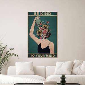 Impression sur toile pour femme à thème floral : Décoration murale artistique, encadrée style galerie - Product Image 1