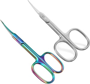 Tijeras para Cutículas de Acero Inoxidable, Tijeras para Uñas con Punta Recta y Afilada, Tijeras de Manicura - Product Image 1