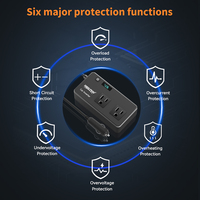 Convertidor de Corriente de 12v a 110v de Fábrica OEM, Adaptador de Enchufe para Auto con Cargador de Auto USB Dual, Inversor para Computadora Portátil