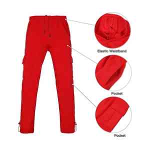 Survêtements de sport chauds pour hommes en mélange de polyester et de coton, à capuche, respirants, taille élastique, nouveau design, grande taille, fermeture éclair intégrale - Product Image 3