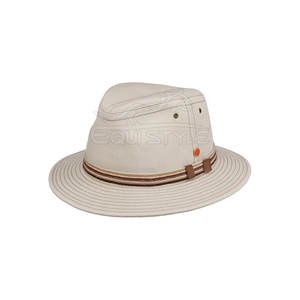 White <b>Trilby</b> <b>Hats</b> for <b>Men</b> Classic Fedora Style Fashion <b>Hat</b> Premium Waxed Cotton Custom Logo Streetwear <b>Trilby</b> <b>Hats</b> - Product Image 1
