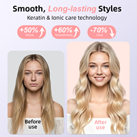 Brosse multi-styler et sèche-cheveux 3-en-1 à double tension, idéale pour les voyages, avec baril chauffant PTC pour un séchage rapide et une brillance lisse