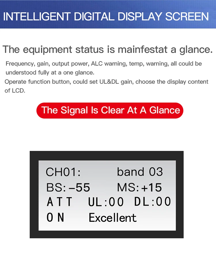 Digital Band selective 2G 3G Cell Phone Repeater , 4g Amplifier 5g Mobile Phone Signal Detector