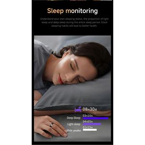 Bague connectée pour hommes et femmes, suivi de l'oxygène sanguin et du sommeil, contrôle gestuel, IP68, autonomie de 5 à 6 jours, acier inoxydable, fibre de carbone - Product Image 4