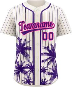 Personalizable Estilo EE. UU. Aparejos de sarga Ropa deportiva Sublimado Béisbol Softball Jerseys Bordado Letras Números Botón Equipo - Product Image 5