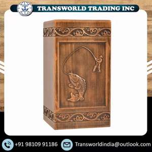 Handmade Luxury Wooden Cremation Urn <b>for</b> Humans & <b>Pets</b> 250lbs Capacity Custom Engraving Satin Bag Biodegradable Eco-Friendly - Product Image 2