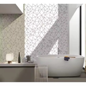 กระเบื้องผนังเซรามิกสีเทาอ่อน12X18มม. สำหรับบ้านสไตล์ยุโรปความเงางาม30x45ซม. เคลือบผิว300X450มม. - Product Image 2