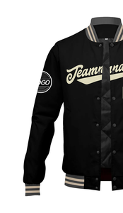 Custom Classic School Style Men's Summer Breathable Windproof <b>Varsity</b> <b>Jacket</b> MCACVJ28 Embroidered Logos Stand Collar Wool - Product Image 5