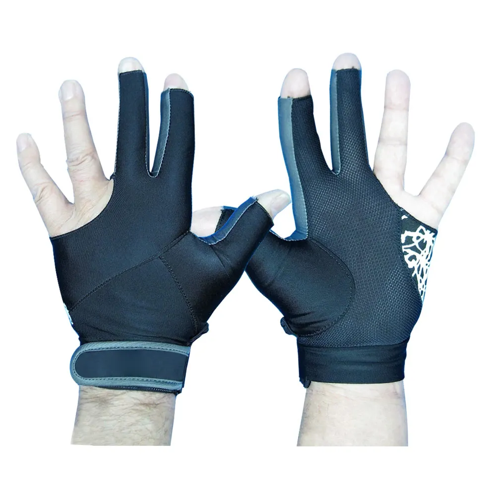 Wholesale Good Quality Snooker Gloves for Billiard Shooters Carom Pool Snooker Cue Sport Three Finger Gloves Custom Made