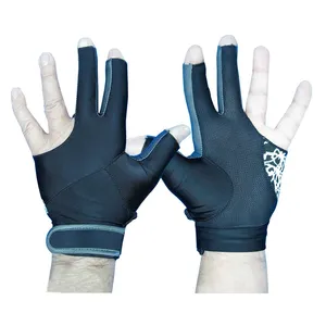 Guantes de billar de buena calidad, venta al por mayor, guantes deportivos de tres dedos, hechos a medida