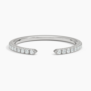 Anillo Sia con Diamante de Laboratorio de Media Cobertura, 1/8 Ct. Tw. Oro Blanco de 18K - Product Image 1