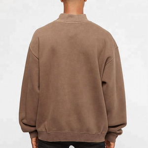 เสื้อสเวตเตอร์สีกากีสำหรับผู้ชายเสื้อสเวตเชิ้ตผ้านุ่มใส่สบายใส่สบายใส่สบายเหมาะสำหรับใส่ในฤดูหนาว - Product Image 3