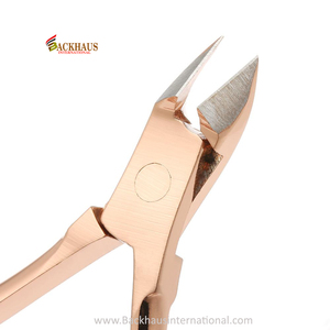 Pince coupe-ongles en or rose de 4 pouces pour manucure et pédicure Pince à cuticules avec lames tranchantes en acier inoxydable pour doigts - Product Image 6