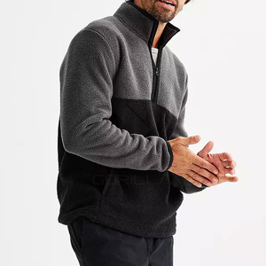 Sweat-shirt polaire doublé Sherpa pour hommes avec col haut pour plus de chaleur Sweat-shirt polaire Sherpa - Product Image 4