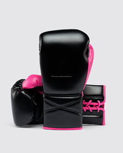 Angtian Factory Custom Velcro or Laces Professional Boxing Training Gloves MMA Muay Thai Gloves Model BB-1001 Multi-Material - Product Image 2