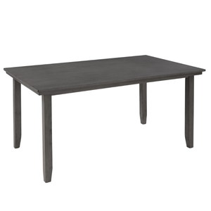 Ensemble de salle à manger en bois rustique, style traditionnel antique de ferme, ensemble de 6 pièces comprenant une table, des chaises grises avec un banc, ameublement pour la maison - Product Image 5