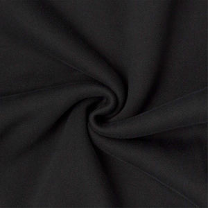 Sweat-shirt unisexe à col rond noir uni, surdimensionné, en molleton épais, à manches longues, logo personnalisé, basiques, mélange de coton - Product Image 4