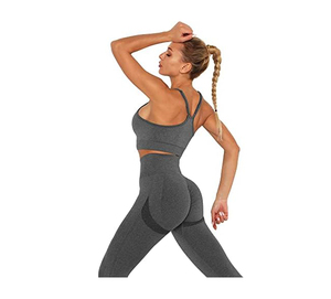 Vente en gros de vêtements de fitness pour femmes kit de vêtements de gym combinaison de survêtement lifting des fesses pour femmes ensembles de 4 pièces de yoga à manches longues - Product Image 4