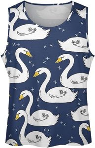 White Swan Hombres Muscle Tank Top Sin mangas Entrenamiento Tank Shirts Gym Fitness Tees Chaleco - Product Image 3