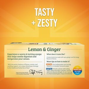 Té de Hierbas de Limón y Jengibre Twinings en Bolsitas Individuales, 100 Unidades - Product Image 6