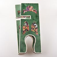 Soporte de Lectura del Corán con Diseño Floral Verde, Personalizado, Ecológico, de Madera con Chapa de Arce y Terciopelo, Arte Folclórico Islámico