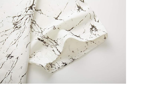 OEM vente en gros hommes Hipster Hip Hop déchiré ourlet rond motif imprimé doublure en coton manches courtes casual t-shirts - Product Image 3