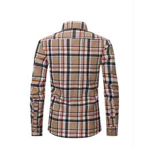 Camisa de franela a cuadros de algodón para hombre con logotipo personalizado OEM, camisas suaves, cómodas y transpirables, venta al por mayor de fábrica, camisas para hombre hechas a medida - Product Image 5