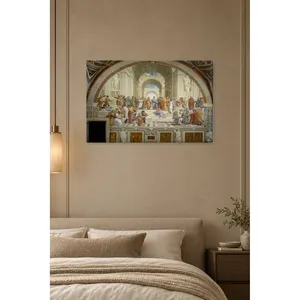 Fida Raphael, Peinture sur toile « Philosophes anciens dans un hall cintré » - Product Image 2