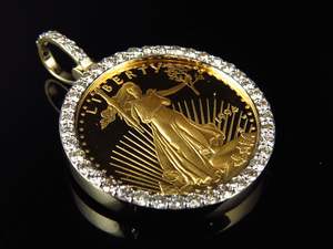 Custom Detailed Coin Moissanite Diamond S925 <b>Silver</b> Iced Out Hip Hop <b>Pendant</b> Jewelry <b>for</b> <b>Men</b> Party Gift - Product Image 3