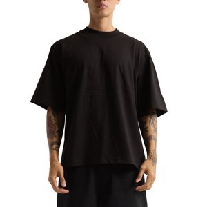 100% Cotton Men's <b>Boxy</b> <b>T</b>-<b>Shirt</b> 40g Oversized Cropped Streetwear Casual Style 220 Grams Fabric Weight Solid Pattern Woven Heavy - Product Image 1