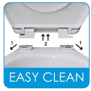 Siège de toilette à fermeture lente en plastique thermoformé à motif floral - Product Image 5