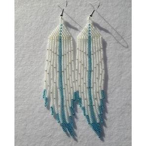 Vintage Style Glass Beaded Earrings Handmade with Unique Design - Product Image 1